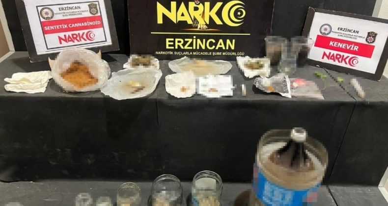 Erzincan’da uyuşturucu operasyonu