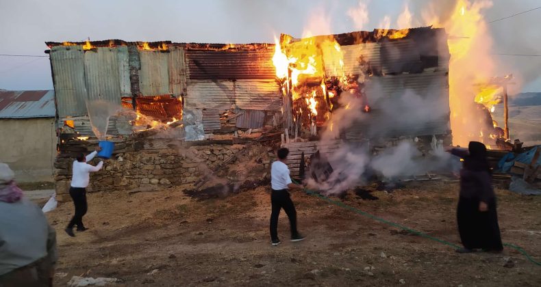 Kelkit’te Ahır Yangını: Hayvanlar Kurtarıldı