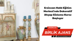 Erzincan Halk Eğitim Merkezi’nde Dekoratif Ahşap Süsleme Kursu Başlıyor