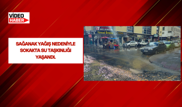 Sağanak Yağış Nedeniyle Sokakta SU TAŞKINLIĞI Yaşandı.